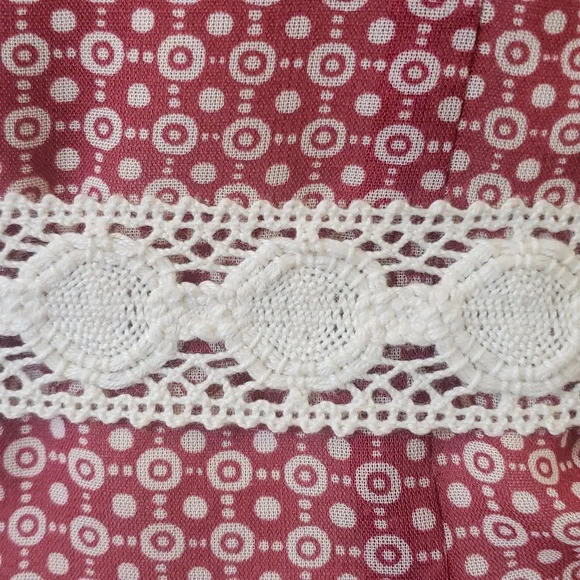 VICTORIAS SECRET MODA INTERNATIONAL Strapless Dress Burgundy Ivory SIZE 4 - Picture 10 of 15